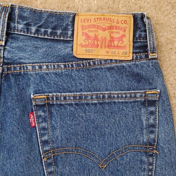 Levi's Distressed Hand Painted Cut Out 505 Jeans - 32 x 29 - Picture 7 of 11